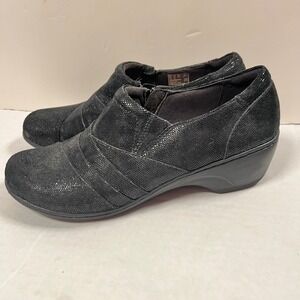 Clarks Collection Women's‎ Black shoes size 11  suede Leather Sparkle  worn once